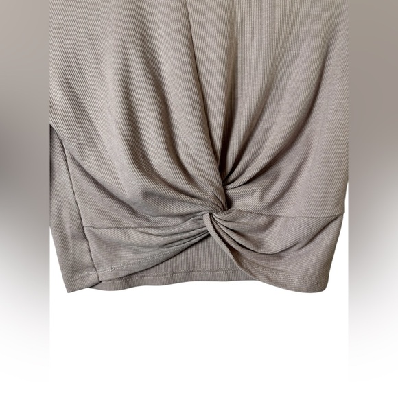 Forever 21 Ribbed Knit Twisted Knot Front Crop Top Mauve Size S - Picture 5 of 5